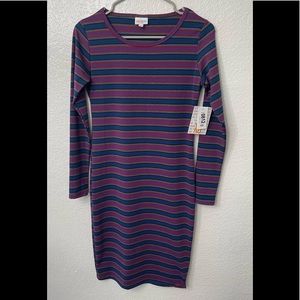 Lularoe Debbie Dress Long Sleeve Size Xs